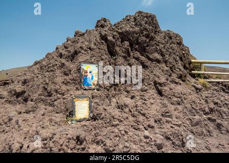 Imagen de la Virgen María en el Monte Vesubio, Nápoles, Italie Banque D'Images