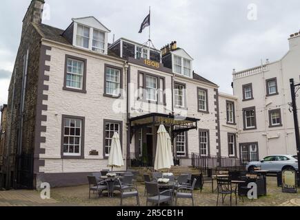 L'hôtel Tontine, un hôtel célèbre sur la rue principale Peebles. Écosse Banque D'Images