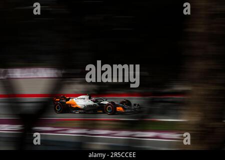 Montmelo, Espagne. 02nd juin 2023. Lando Norris de McLaren Mercedes Team sur la piste lors de la pratique avant le Grand Prix d'Espagne F1 au circuit de Barcelone-Catalunya sur 02 juin 2023 à Barcelone, Espagne. Crédit : DAX Images/Alamy Live News Banque D'Images