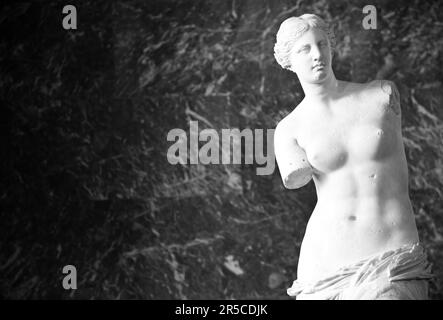 Statue de la déesse grecque Aphrodite, découverte sur l'île de Melos Banque D'Images