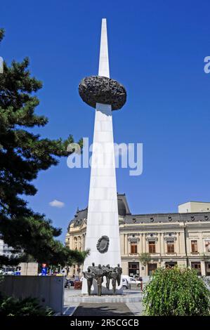 Monument, Place de la Révolution, Bucarest, Roumanie Banque D'Images