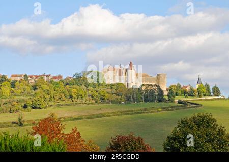 Château Châteauneuf-en-Auxois, Châteauneuf, Dijon, Côte-d'Or, Bourgogne, France, Bourgogne, Noyers-sur-Serein Banque D'Images