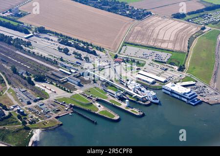 Port de ferry de Puttgarden, Fehmarn, Schleswig-Holstein, Allemagne Banque D'Images