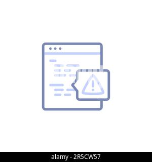 Erreur de débogage d'alerte : identification et correction des erreurs pour améliorer les performances Illustration de Vecteur