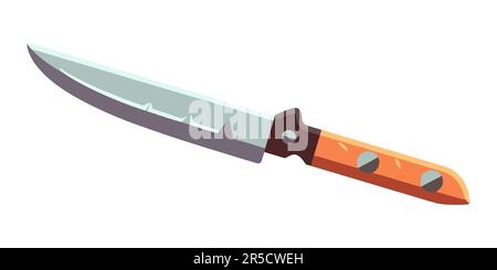 Lame plate. Icône de couteau colorée sur fond blanc. Illustration vectorielle Illustration de Vecteur