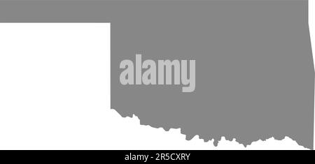 Carte DES couleurs CMYK GRIS de L'OKLAHOMA, Etats-Unis Illustration de Vecteur