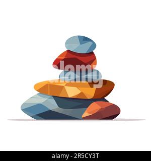 Ensemble de pierres de dessin animé. Pierres colorées. Ensemble de pierres magiques. Illustration vectorielle Illustration de Vecteur