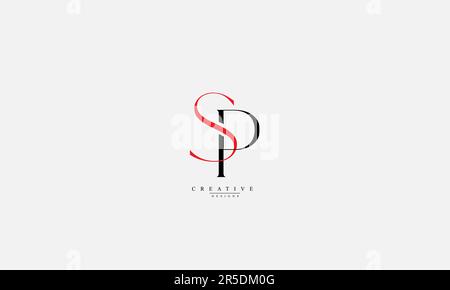 Lettres de l'alphabet initiales Monogram logo SP PS S P Illustration de Vecteur