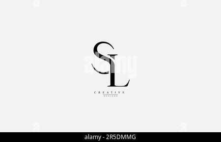 Lettres de l'alphabet initiales Monogram logo SL LS S L Illustration de Vecteur