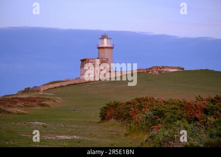 Belle Tout Lighthouse à Beachy Head sur South Downs, Chalk. Près d'Eastbourne East Sussex, Angleterre Royaume-Uni Banque D'Images