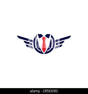 Logo Mentor réussi. Logo de réussite WiNG. Logo de motivation Illustration de Vecteur