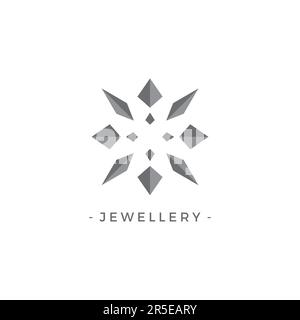 Design du logo bijoux. Vecteur de logo Star. Logo Diamond Illustration de Vecteur