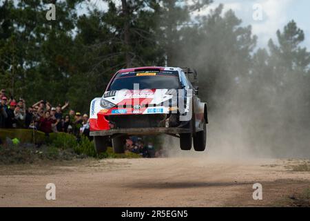 Sébastien Ogier (FRA) Vincent Landais (FRA) de Team Toyota Gazoo Racing WRT,Toyota GR Yaris Rally1 Hybrid,Terranuova,l,juin 02, 2023 à Olbia, Sardaigne, Banque D'Images