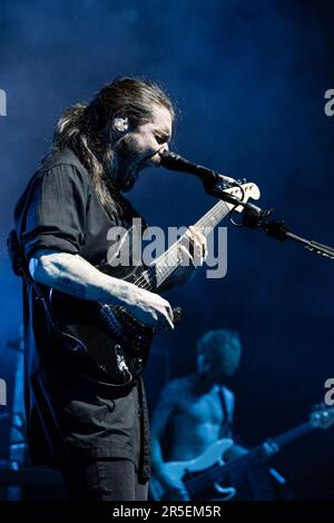 Bochum, Allemagne, 09.02.2019. Le groupe écossais Biffy Clyro perfom au Rhein Ruhr Halle à Bochum, en Allemagne. Crédit: ANT Palmer / Alamy Banque D'Images