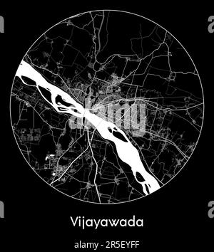 Carte de la ville Vijayawada Inde illustration du vecteur Asie Illustration de Vecteur