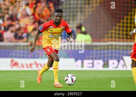 Objectif, France. 27th mai 2023. Salis Abdul Samed (26) de RC Lens photographié lors d'un match de football entre t Racing Club de Lens et AC Ajaccio, le jour d'allumette 37th de la saison 2022-2023 de la Ligue 1 Uber Eats, le dimanche 27 mai 2023 à Lens, France . Credit: Sportpix / Alamy Live News Banque D'Images