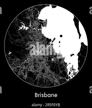 Carte de la ville Brisbane Australie illustration vectorielle Illustration de Vecteur