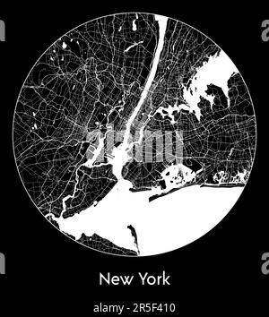 Carte de la ville New York Etats-Unis Amérique du Nord illustration vectorielle Illustration de Vecteur