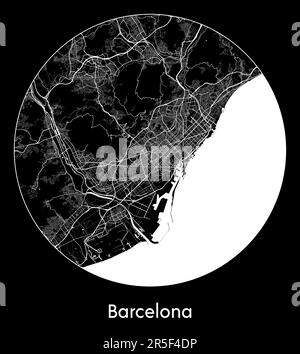 Carte de la ville Barcelone Espagne Europe illustration vectorielle Illustration de Vecteur