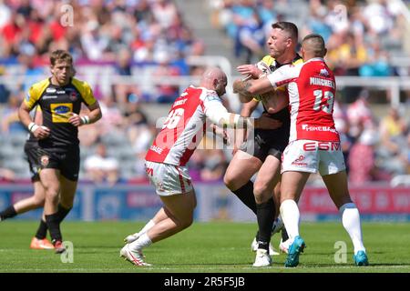 Pendant le Betfred Super League Magic Weekend Match Salford Red Devils vs Hull KR à St. James's Park, Newcastle, Royaume-Uni. 3rd juin 2023. (Photo de Craig Cresswell/News Images) dans, le 6/3/2023. (Photo de Craig Cresswell/News Images/Sipa USA) crédit: SIPA USA/Alay Live News Banque D'Images