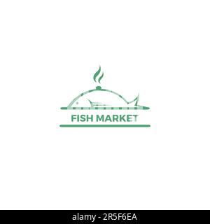 Logo Fish Market. Logo Fish Food Illustration de Vecteur