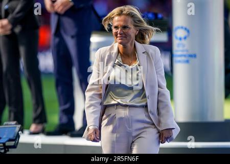 Eindhoven, pays-Bas. 03rd juin 2023. EINDHOVEN, PAYS-BAS - JUIN 3 : entraîneur en chef Sarina Wiegman de l'équipe de football des femmes anglaises après le match final de la Ligue des champions des femmes de l'UEFA entre le FC Barcelone et VfL Wolfsburg au stade PSV sur 3 juin 2023 à Eindhoven, pays-Bas (photo d'Andre Weening/Orange Pictures) crédit : Orange pics BV/Alay Live News Banque D'Images