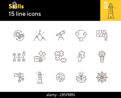 Ensemble d'icônes compétences Illustration de Vecteur