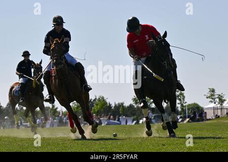 Brezina, République tchèque. 03rd juin 2023. L'édition 17th du tournoi international de polo a eu lieu à 3 juin 2023, à la ferme de la Noe à Brezina, dans la région de Moravie du Sud, en République tchèque. Crédit: Vaclav Salek/CTK photo/Alay Live News Banque D'Images