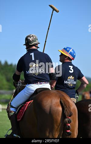 Brezina, République tchèque. 03rd juin 2023. L'édition 17th du tournoi international de polo a eu lieu à 3 juin 2023, à la ferme de la Noe à Brezina, dans la région de Moravie du Sud, en République tchèque. Crédit: Vaclav Salek/CTK photo/Alay Live News Banque D'Images