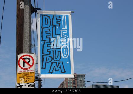 Denton, Dallas et Deep Ellum, centres d'intérêt du centre-ville Banque D'Images