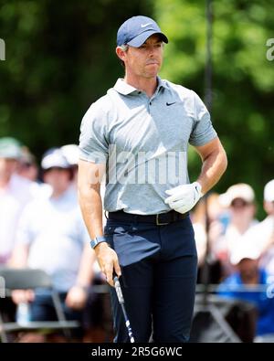 Dublin, Ohio, États-Unis. 3rd juin 2023. Rory McIlroy (NIR) à l'occasion du troisième tour de 1st au Memorial Tournament de Dublin, Ohio. Brent Clark/Cal Sport Media/Alamy Live News Banque D'Images