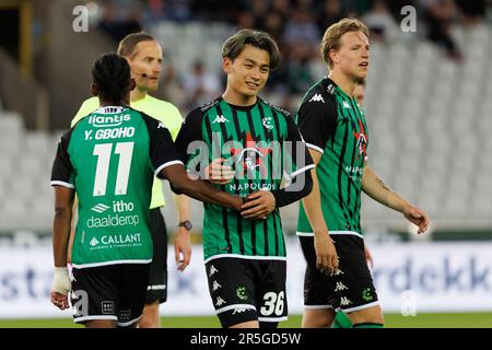 Brugge, Belgique. 03rd juin 2023. Ayase Ueda de cercle photographié lors d'un match de football entre cercle Brugge et KVC Westerlo, samedi 03 juin 2023 à Brugge, le 6 (sur 6) des matchs européens de la première division de la « Jupiler Pro League » du championnat belge. BELGA PHOTO KURT DESPLENTER crédit: Belga News Agency/Alay Live News Banque D'Images