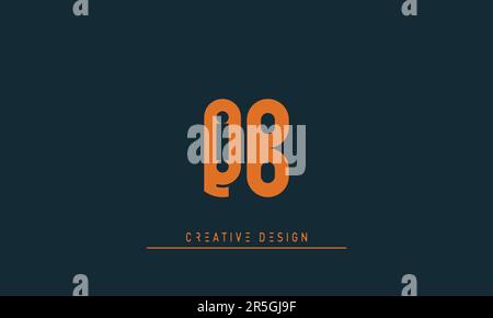 Lettres de l'alphabet Modern Creative logo QB , BQ Illustration de Vecteur