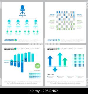 Collage des graphiques infographiques marketing originaux Illustration de Vecteur