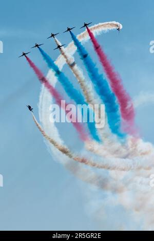 L'équipe de la RAF Red Arches Aerobatic au Midlands Air Festival 2023 Banque D'Images