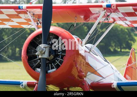 AeroSuperBatics Wingwalkers équipe d'exposition au Midlands Air Festival 2023 Banque D'Images