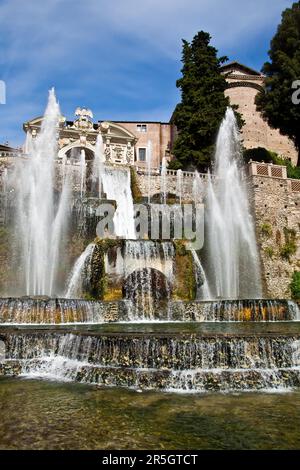 Détail de la Villa deste de luxe à Tivoli, près de Rome - Italie Banque D'Images