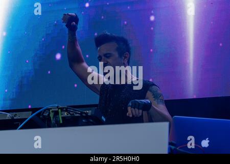 Bergame, Italie. 03rd juin 2023. Gare de NXT, Bergame, Italie, 03 juin 2023, Maury, Eiffel 65 pendant Eiffel 65 - concert de musique crédit: Live Media Publishing Group/Alamy Live News Banque D'Images