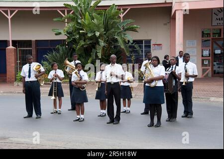 Défilé militaire, Barberton, Afrique du Sud, musiciens Banque D'Images