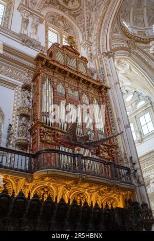 Orgue à la Mosquée-cathédrale de Cordoue - Cordoue, Andalousie, Espagne Banque D'Images