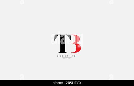 Lettres de l'alphabet initiales Monogram logo TB BT T B Illustration de Vecteur