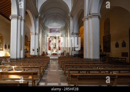 Église de Santiago Apostol intérieur - route des Églises Fernandes - Cordoue, Andalousie, Espagne Banque D'Images