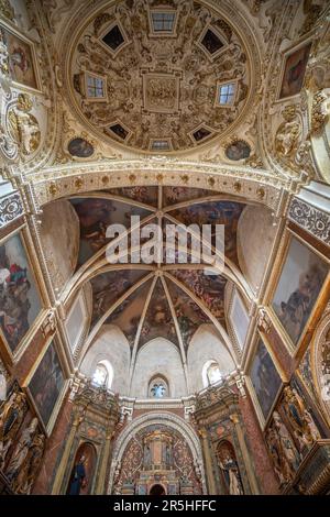 Plafond de l'église de San Agustin - route des églises Fernandes - Cordoue, Andalousie, Espagne Banque D'Images