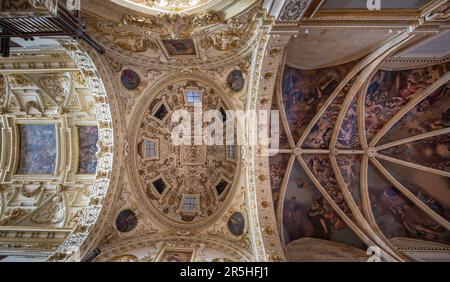 Plafond de l'église de San Agustin - route des églises Fernandes - Cordoue, Andalousie, Espagne Banque D'Images