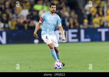 Sydney, Australie. 03rd juin 2023. Nuno Reis contrôle le ballon lors du match de la Grande finale entre Melbourne City et les marins de la côte centrale au stade CommBank sur 3 juin 2023 à Sydney, Australie Credit: IOIO IMAGES/Alamy Live News Banque D'Images