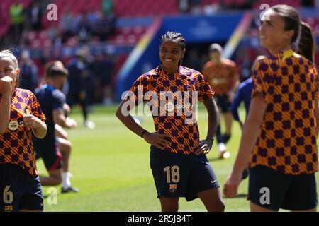 Eindhoven, pays-Bas, 3 juin 2023 : Geyse Ferreira ( 18 Barcelone ) lors du dernier match de football de la Ligue des champions des femmes de l'UEFA entre le FC Barcelone et le VFL Wolfsburg au stade Philips d'Eindhoven, pays-Bas. (Julia Kneissl / SPP) Banque D'Images