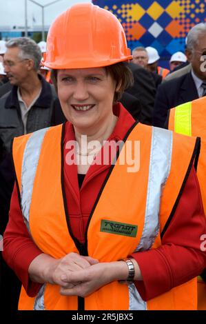 Le Premier ministre Helen Clark ouvre officiellement mardi 15 mai 2007 l'échangeur de la route nationale 1 Esmonde, autoroute du Nord, Auckland, Nouvelle-Zélande Banque D'Images