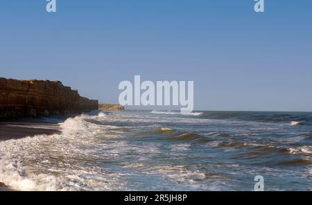 À la plage de Chapadmalal, Mar del Plata, Argentine, Banque D'Images