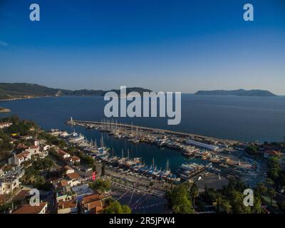 VUE aérienne DU PORT DE KAS Banque D'Images