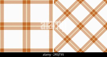 Tissu en tissu à carreaux vectorisés de tissu texturé avec un motif écossais sans coutures en arrière-plan, coloris alimentaires. Illustration de Vecteur